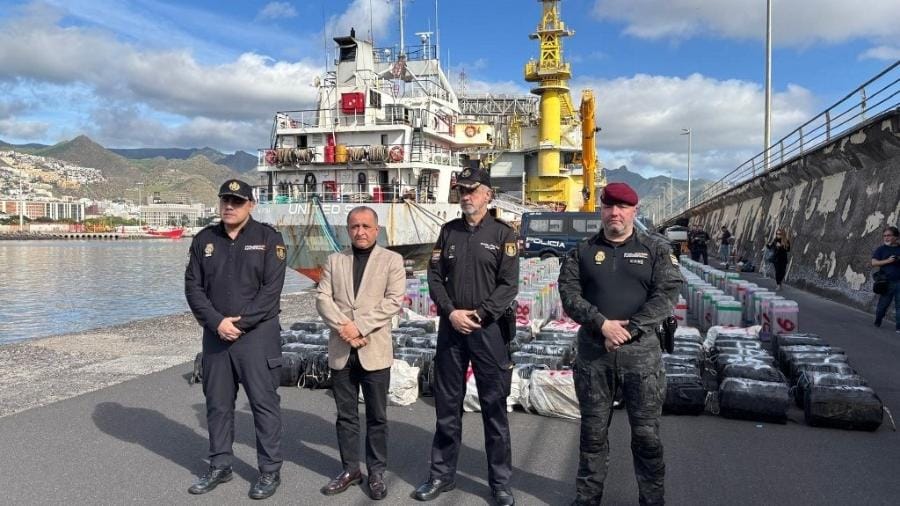 Espanha apreende quase 10 toneladas de cocaína em navio vindo do Brasil